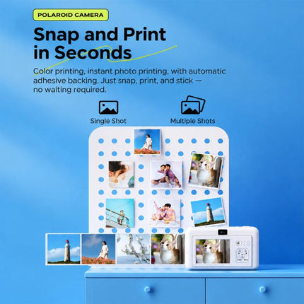 DC505 2.8 inch 4K Children Color Screen Printing Camera Student Selfies Camera, No Memory Card + 10 Photo Papers, 32G Memory Card + 10 Photo Papers, 64G Memory Card + 10 Photo Papers