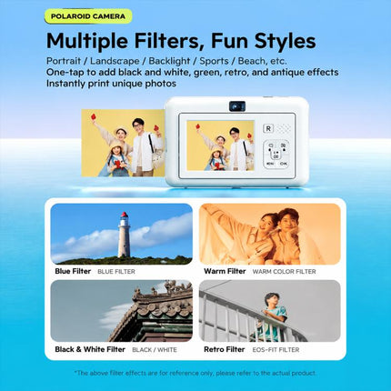 DC505 2.8 inch 4K Children Color Screen Printing Camera Student Selfies Camera, No Memory Card + 10 Photo Papers, 32G Memory Card + 10 Photo Papers, 64G Memory Card + 10 Photo Papers