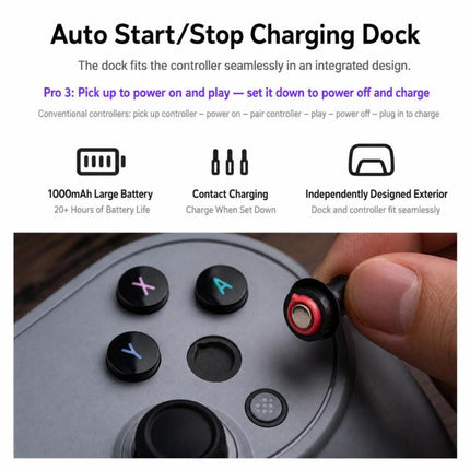 8BitDo Pro 3 Wireless Controller – TMR Joysticks, Dual Triggers, Charging Dock