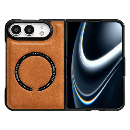 Crazy Horse Texture Magnetic Magsafe PU Phone Case, For iPhone Duo
