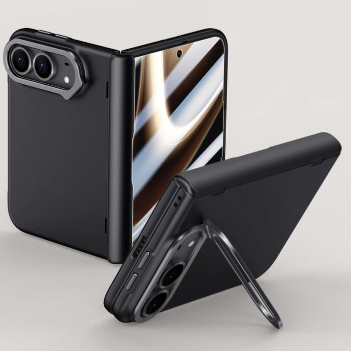 Crazy Series Integrated HD Film Skin Feel Center Axis Phone Case with Lens Holder, For iPhone Duo