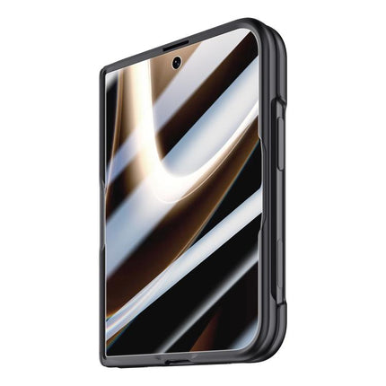 Crazy Series Integrated HD Film Skin Feel Center Axis Phone Case with Lens Holder, For iPhone Duo