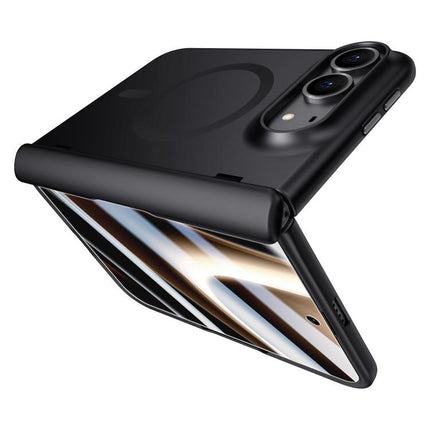Crazy Series Integrated Privacy Film Skin Feel Center Axis Magnetic Phone Case, For iPhone Duo