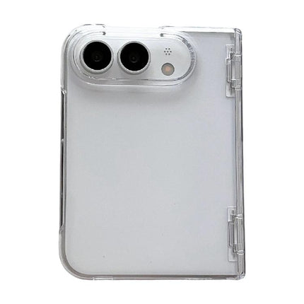 Clear Spring Hinge PC Phone Case, For iPhone Duo