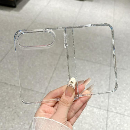Clear Spring Hinge PC Phone Case, For iPhone Duo