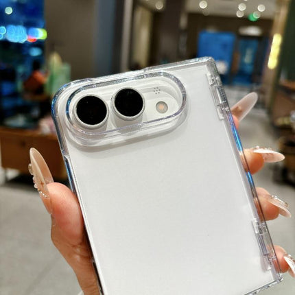 Clear Spring Hinge PC Phone Case, For iPhone Duo