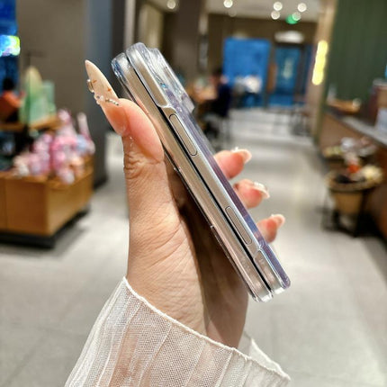 Clear Spring Hinge PC Phone Case, For iPhone Duo