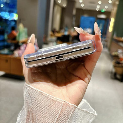 Clear Spring Hinge PC Phone Case, For iPhone Duo