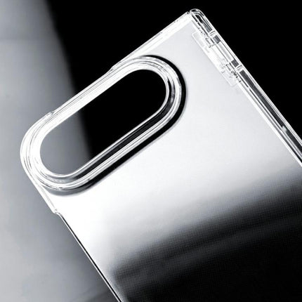 Clear Spring Hinge PC Shockproof Phone Case with Front Cover, For iPhone Duo