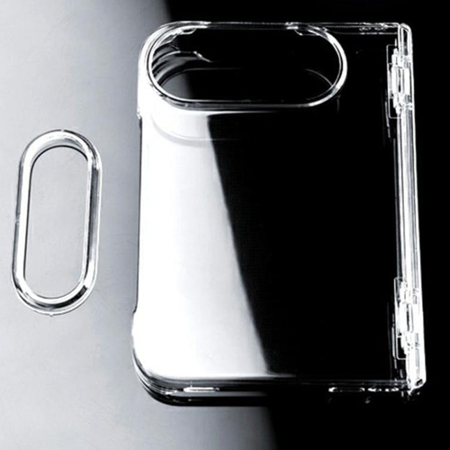 Transparent PC Dual Axis Shockproof Phone Case with Lens Cover, For iPhone Duo