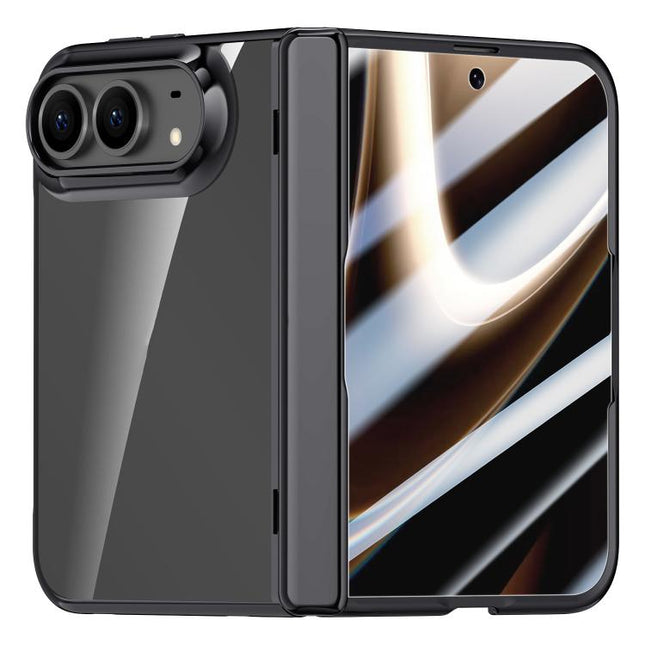 Icebreaking Series Integrated Privacy Film Electroplated Crystal Clear Center Axis Phone Case, For iPhone Duo