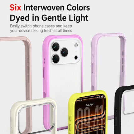 Silicone Frame Bumper Frosted Back Panel Phone Case, For iPhone 16