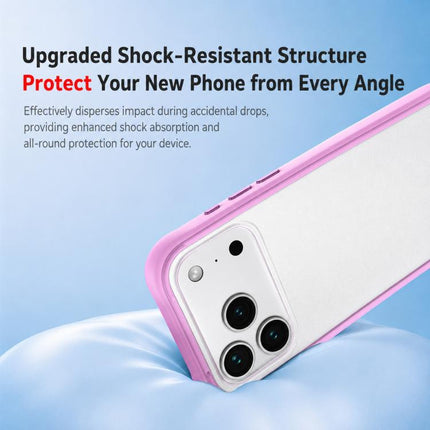 Silicone Frame Bumper Frosted Back Panel Phone Case, For iPhone 17 Pro, For iPhone 17, For iPhone 16 Pro Max, For iPhone 16 Pro