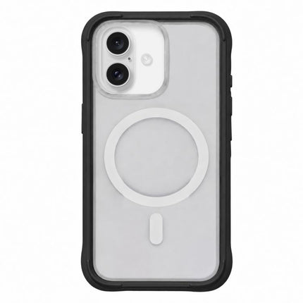 Silicone Frame Bumper Magnetic Frosted Back Panel Phone Case, For iPhone 16
