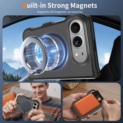 XDcase Skin Feel Frosted PC Hybrid TPU Magnetic Phone Case, For iPhone Duo