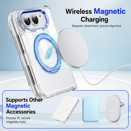 XDcase Transparent Acrylic Magnetic Rotating Holder Phone Case, For iPhone Duo
