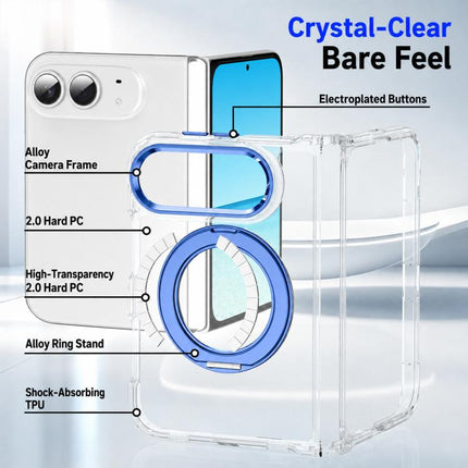 XDcase Transparent Acrylic Magnetic Rotating Holder Phone Case, For iPhone Duo