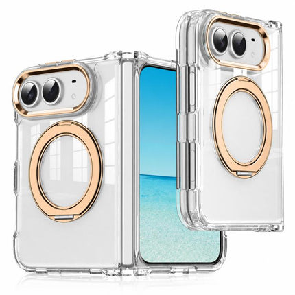 XDcase Transparent Acrylic Magnetic Rotating Holder Phone Case, For iPhone Duo