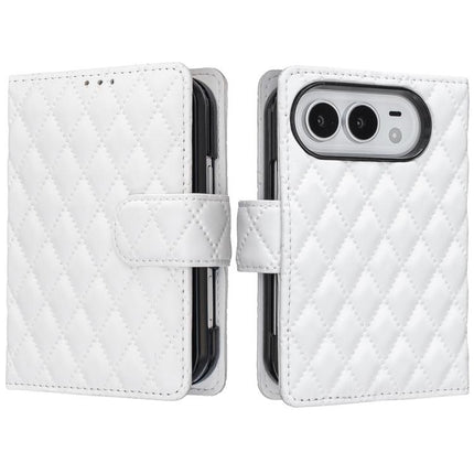 Diamond Lattice Wallet Flip Leather Phone Case, For iPhone Duo