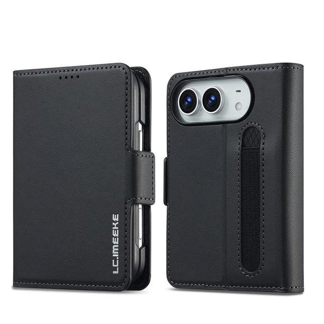 LC.IMEEKE L1 Series Frosted Fine Texture PU Phone Case with Pen Slot, Pen Not Included, For iPhone Duo