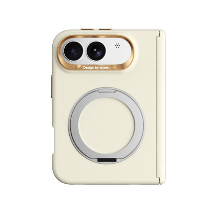 ABEEL Lightweight Zero Skin Feel Magnetic PC Phone Case with Holder, For iPhone Duo