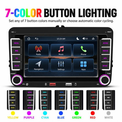Car MP5 Player Phone Connectivity Bluetooth Reversing Camera for Volkswagen, F9071W 7 inch