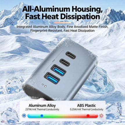 HAS-2A2C 2 USB-A & 2 USB-C 10Gbps Max Output USB 3.2 HUB, HAS-2A2C