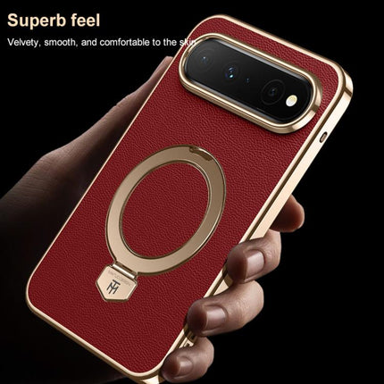 Plain Leather MagSafe Holder Phone Case, For Huawei Pura X View