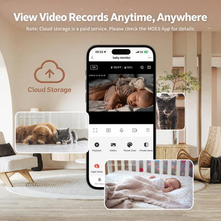 WCM-BM01 2MP WiFi Baby Monitor with 4.5-inch Screen