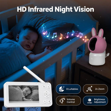 WCM-BM01 2MP WiFi Baby Monitor with 4.5-inch Screen