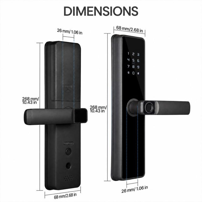 WDL-B2 WiFi Graffiti Smart Entrance Door Fingerprint Password Lock, without Lock Body