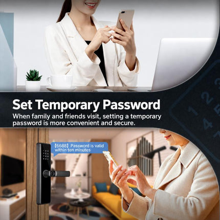 WDL-B2 WiFi Graffiti Smart Entrance Door Fingerprint Password Lock, without Lock Body