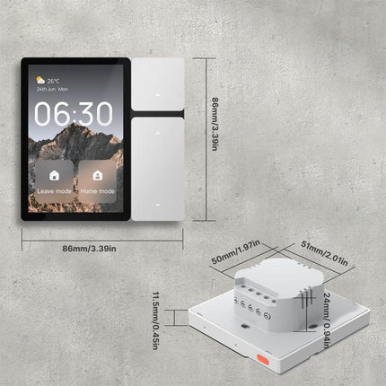 CCP-S01-EU 3.5 inch HD Display Graffiti Smart Home Switch, Mini Smart Central Control Panel