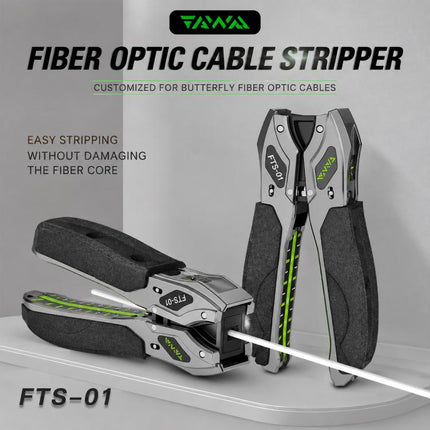 FTS-01 Optical Fiber Drop Cable Stripper for 2-3mm Butterfly Drop Cable Fiber Optic Cable Stripping Tool