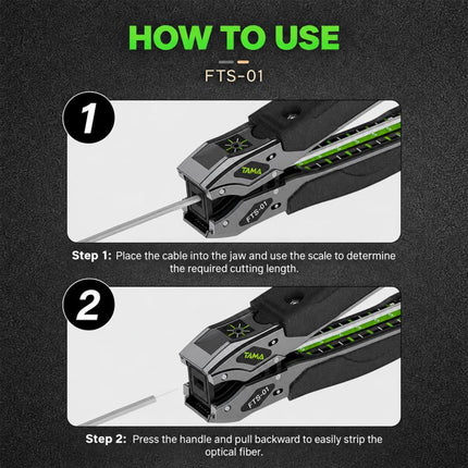 FTS-01 Optical Fiber Drop Cable Stripper for 2-3mm Butterfly Drop Cable Fiber Optic Cable Stripping Tool