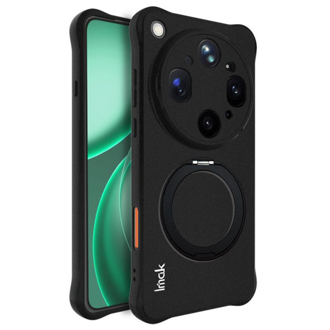 imak Metal Rotation Magnetic Holder Matte Texture TPU Airbag Phone Case, For OPPO Find X9 Ultra 5G