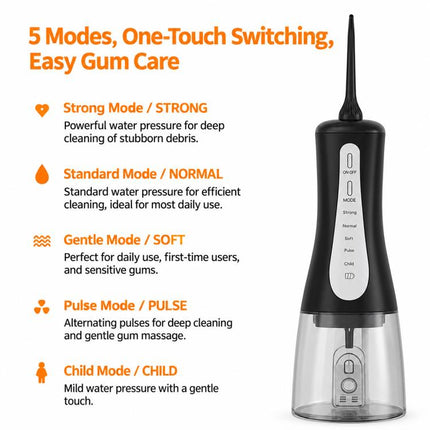 IE009S Portable Electric Oral Irrigator, 350ml Water Tank
