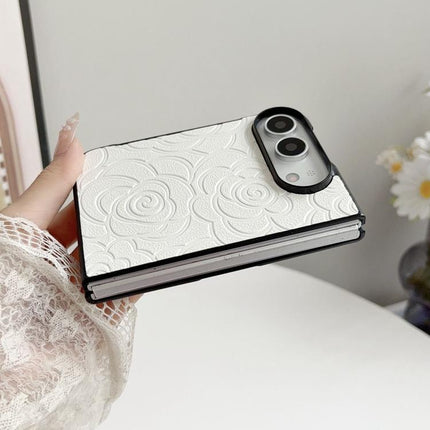 Impression Camellia Pattern Protective Phone Case, For iPhone Duo