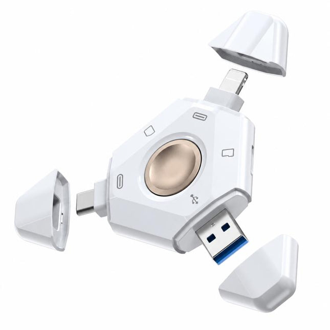 3 in 1 Fidget Spinner Connector Card Reader, Supports SD and TF Cards