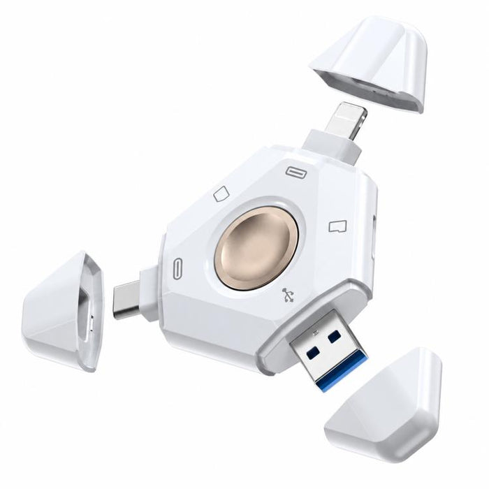 3 in 1 Fidget Spinner Connector Card Reader, Supports SD and TF Cards