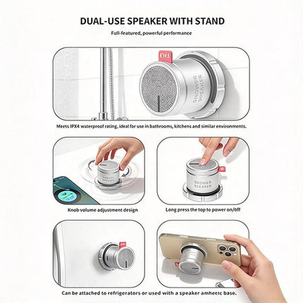 EWA A177 Metal Rotatable Magnetic Waterproof Mini Bluetooth Subwoofer Speaker