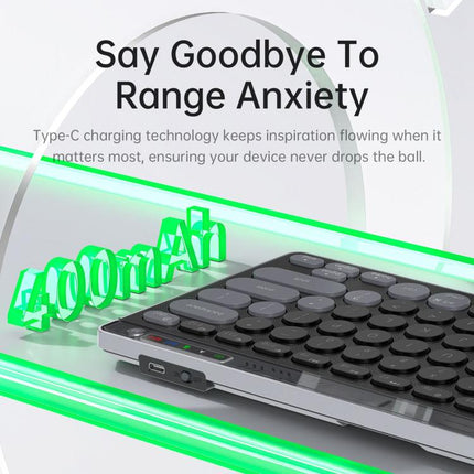HXSJ MK781 One-touch Switching 2.4G Wireless Bluetooth Scissors Keyboard, Keyboard