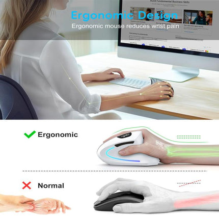 HXSJ T22 2.4G BT5.1 Dual Mode Vertical Mouse