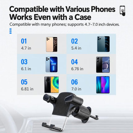 Car Navigation Phone Holder, CA-05, CA-07 Gravity Dual Air Outlet, CA-08 Gravity Suction Cup, CA-09 Gravity Retractable Suction Cup