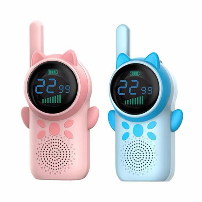 1 Pair D25 Cat Ear Design Children Handheld Two-Way Walkie Talkies