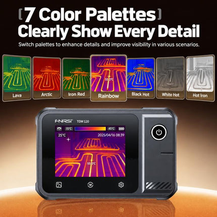 FNIRSI High-Precision HD Floor Heating Infrared Thermal Imaging Detector, TDM-120, TDM-120P with Multimeter