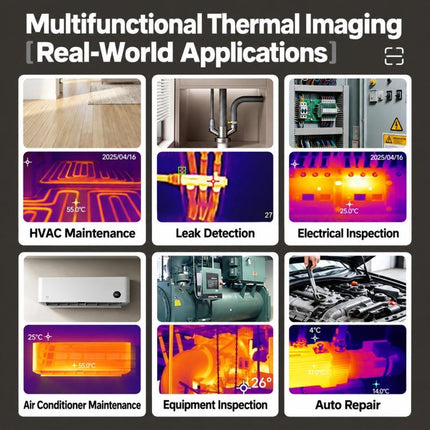 FNIRSI High-Precision HD Floor Heating Infrared Thermal Imaging Detector, TDM-120, TDM-120P with Multimeter