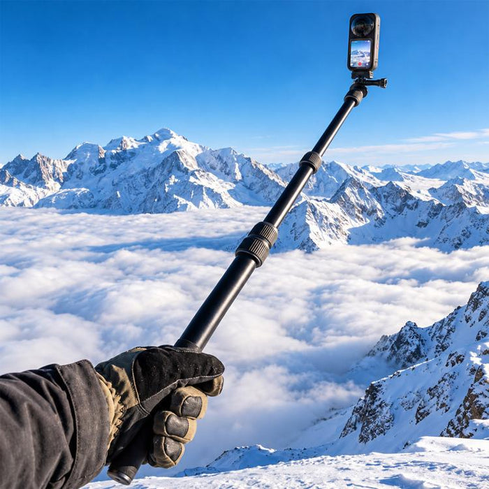 1.51m Extendable Selfie Stick Adjustable Extension Pole for Action Cameras