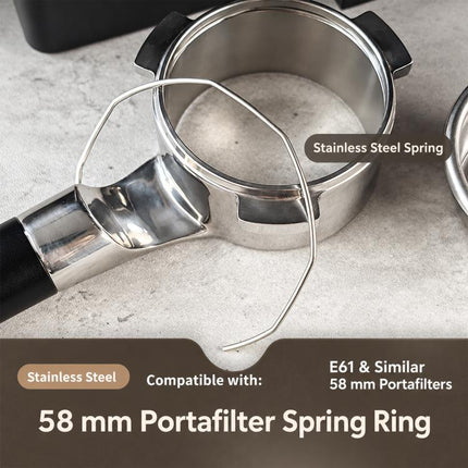 2 PCS/Pack 58mm Espresso Machine Portafilter Stainless Steel Retaining Ring Replacement Part