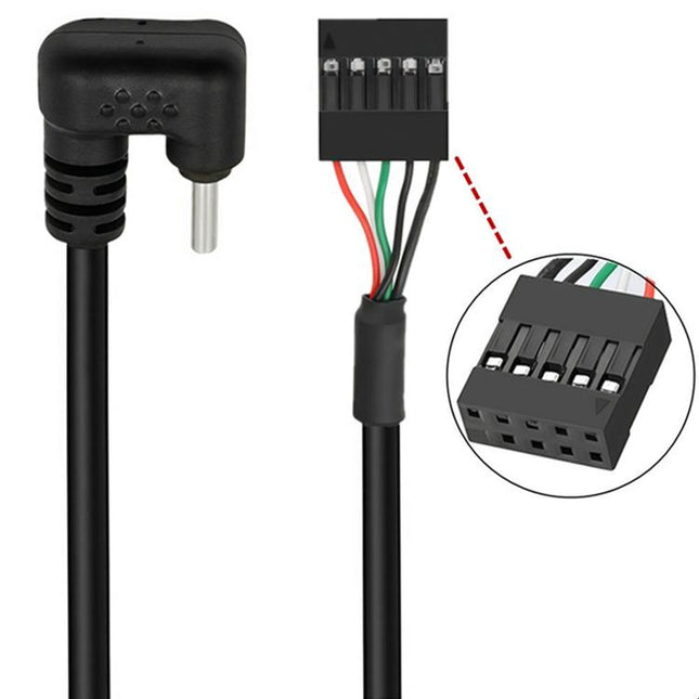USB 2.0 Type-C Male to Equal Dupont 2.54 10Pin Connector Cable, Length: 50cm, U-shaped Bend, Side Bend, Vertical, Straight